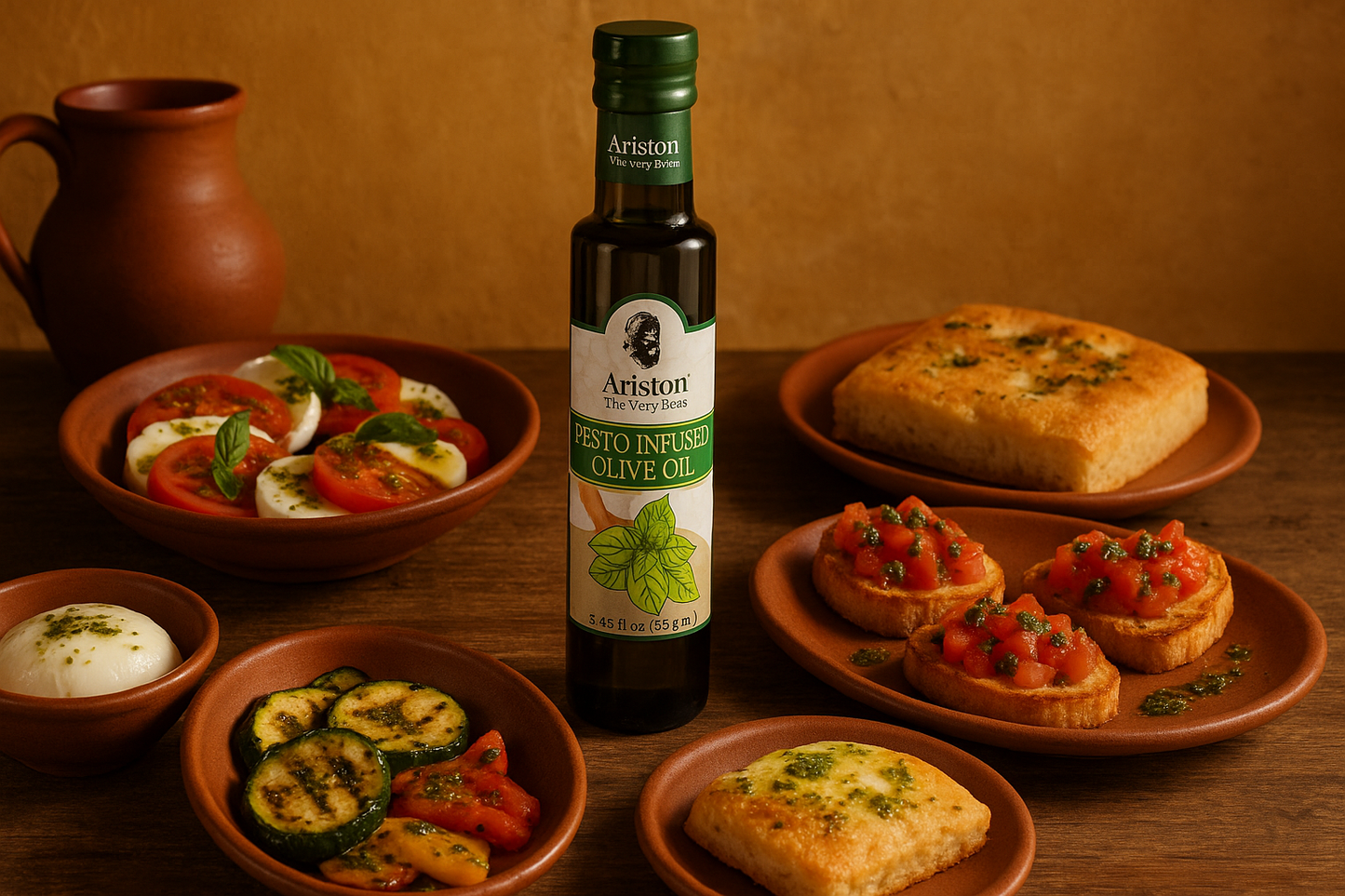 Italian cuisine versatility with exact bottle