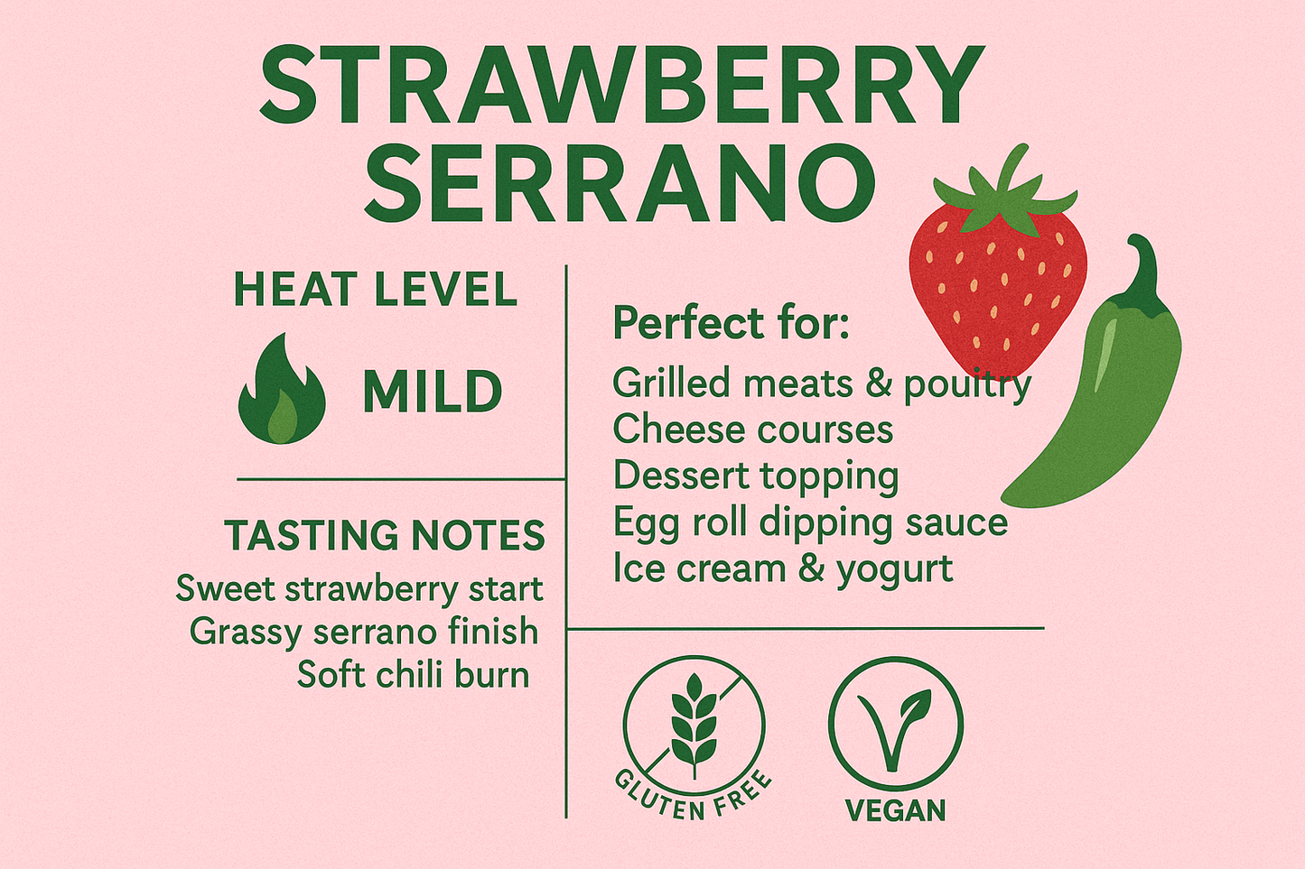 Strawberry Serrano infographic