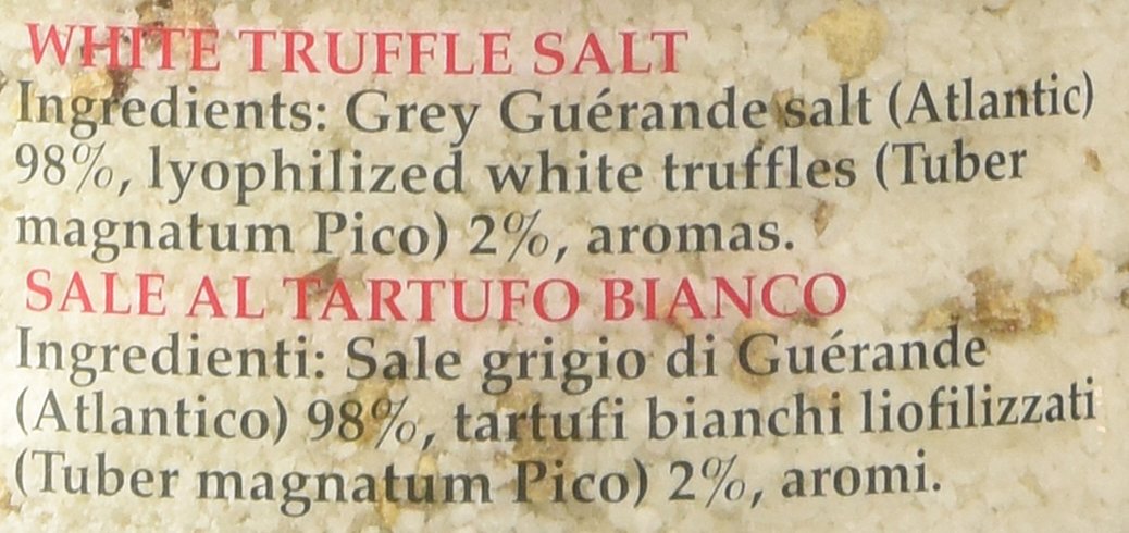 Urbani White Truffle Salt. Distributed by Alpha Omega Imports
