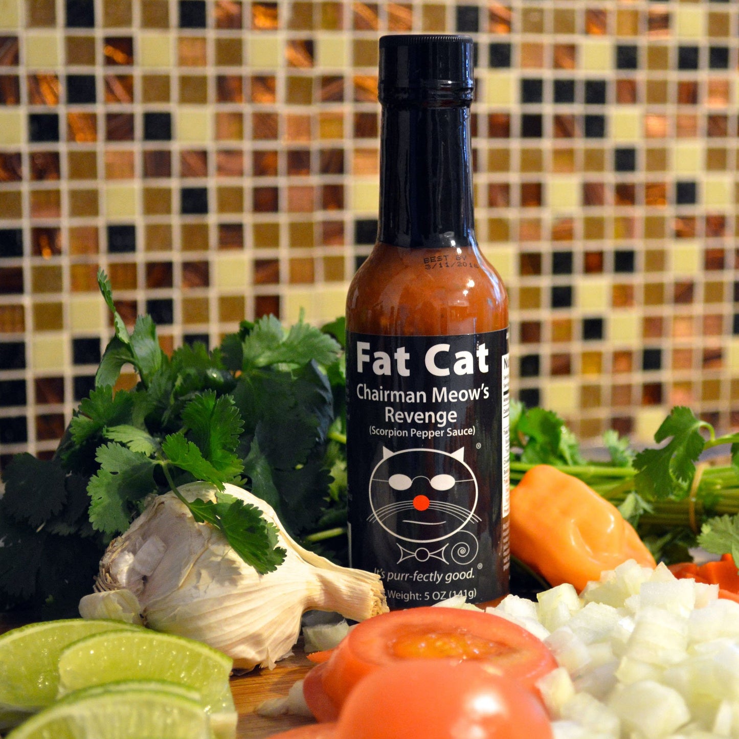 Fat Cat Chairman Meow's Revenge โ Scorpion Pepper Hot Sauce (5 oz.)