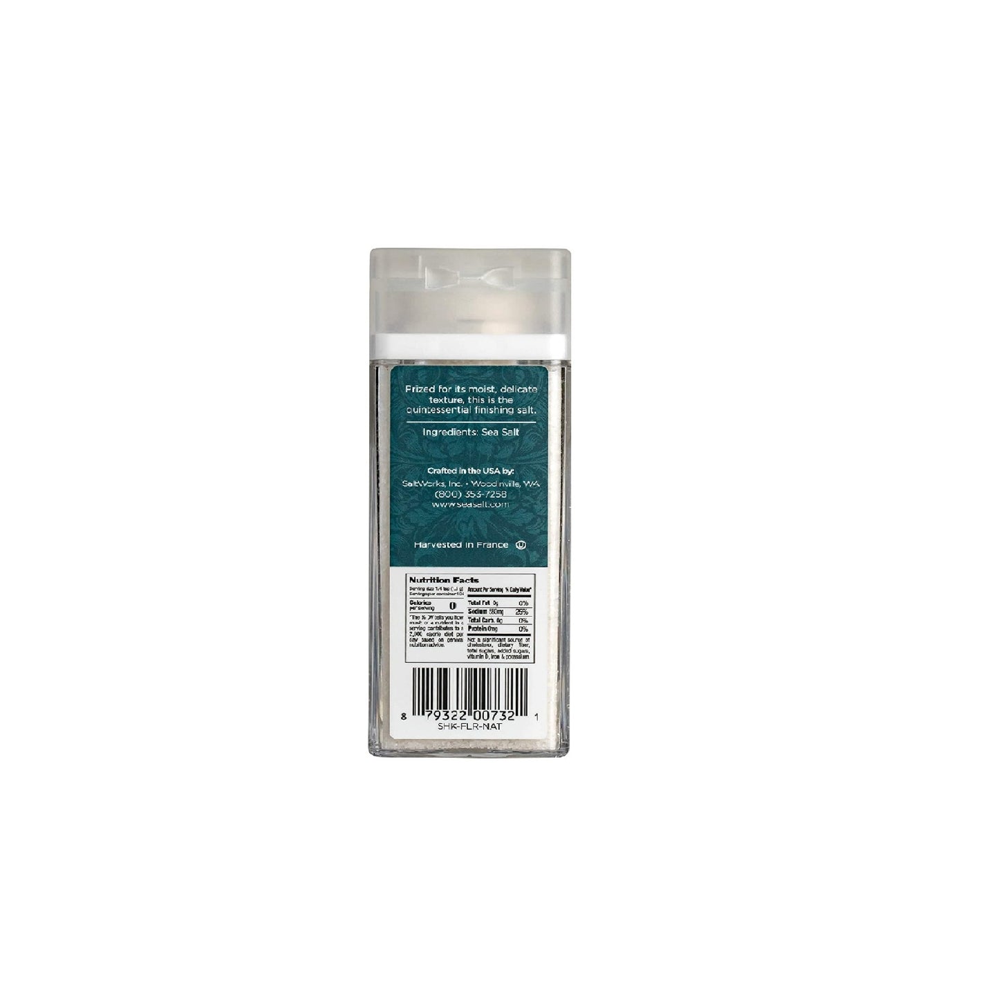 Fleur de Sel de Guérande Sea Salt (French Flower of Salt) - All Natural Product, Kosher Certified, Certified Authentic, Organic Compliant - Shaker Jar (5.5 oz). Distributed by Alpha Omega Imports