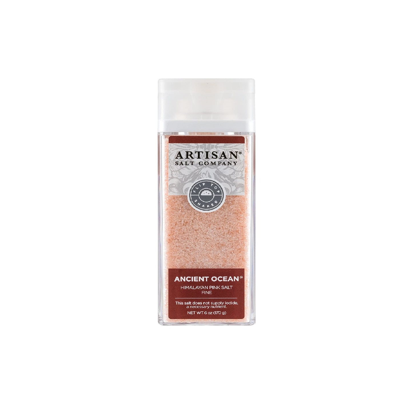 Ancient Himalayan Pink Mineral Salt, Fine Grain - Boutique Glass Jar (6.5 oz). Distributed by Alpha Omega Imports