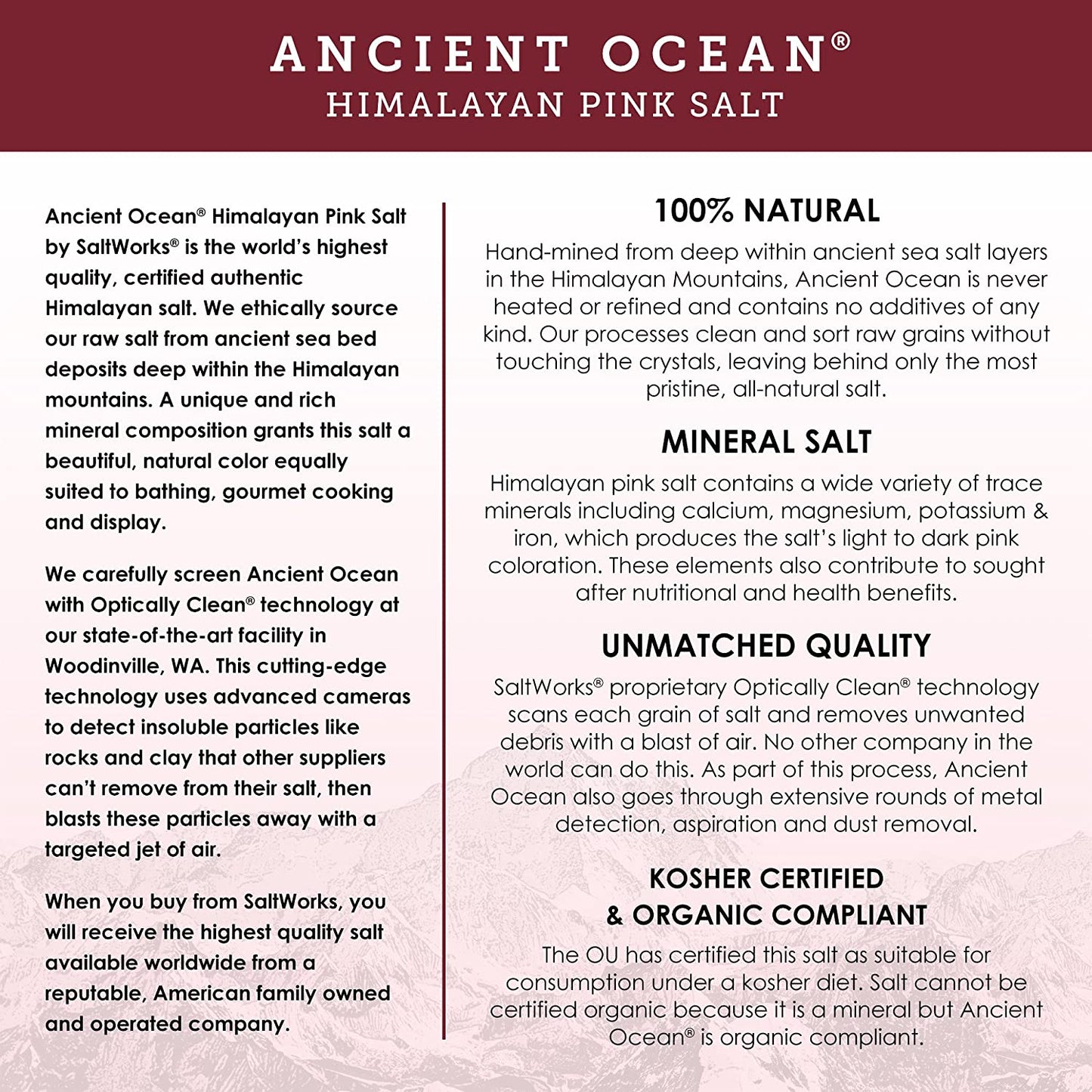 Ancient Himalayan Pink Mineral Salt, Fine Grain - Shaker Jar (6 oz)