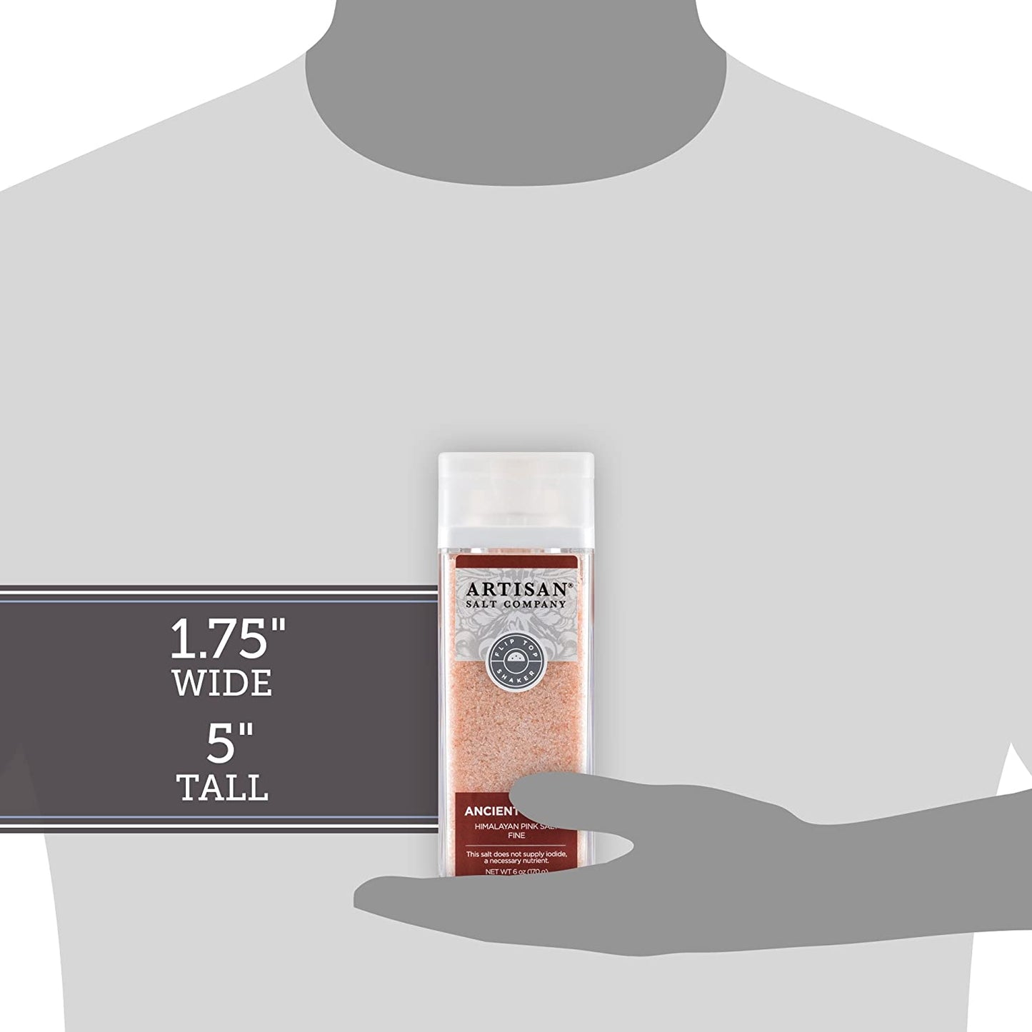 himalayan pink fine grain salt dimensions, distributed by alpha omega imports