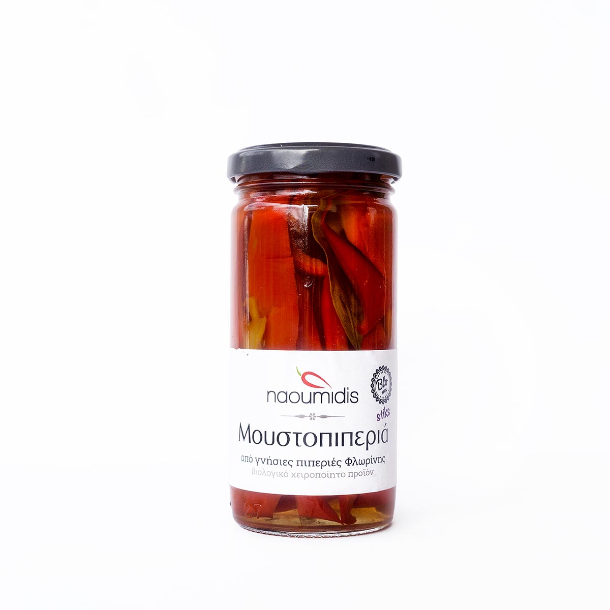 Red Pepper Sticks in Must (Moustopiperia) β Organic, Sweet & Tangy (9.2 oz / 260g)