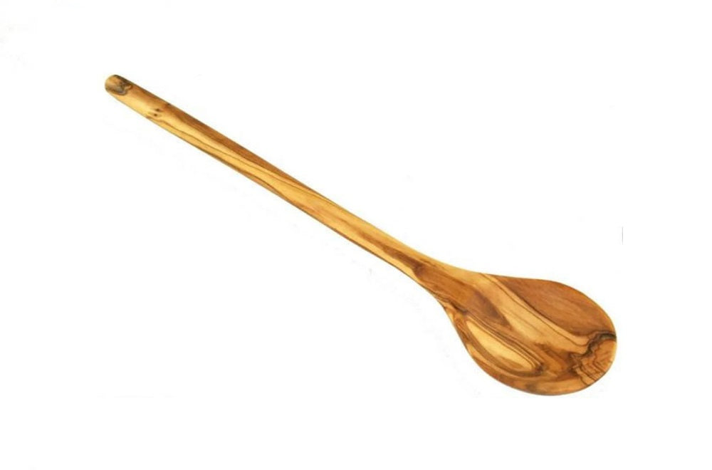 Oive wood round handle spoon. Alpha Omega Imports