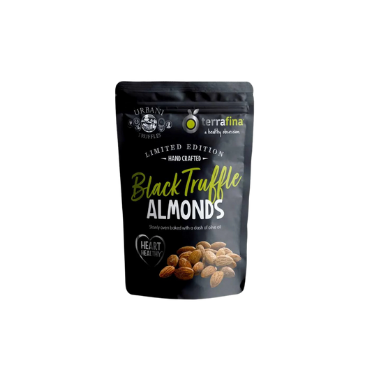 BlackTruffleAlmonds. Distributed by lpha Omega Imports