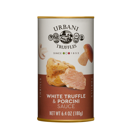 Urbani White Truffle & Porcini Sauce – Premium Truffle Sauce with Porcini Mushrooms (180g / 6.4 oz)