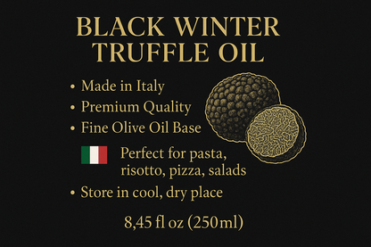 Black truffle oil infographic