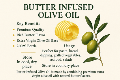 Butter-infused olive oil infographic