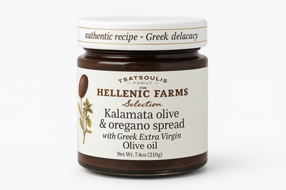 Clean Hellenic Farms olive spread product shot