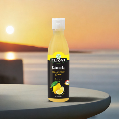 Eliovi  Balsamic Glaze Lemon 8.45 Fl. Oz - A Refreshing, Tangy Condiment for Any Dish