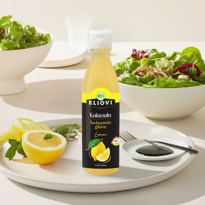 Eliovi  Balsamic Glaze Lemon 8.45 Fl. Oz - A Refreshing, Tangy Condiment for Any Dish