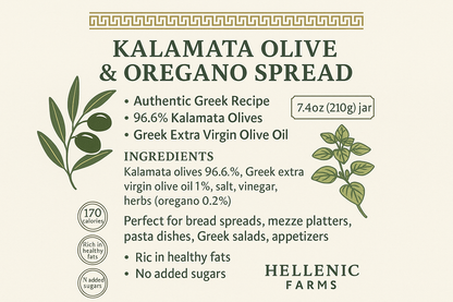 Kalamata olive spread infographic