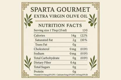 Nutrition Facts Infographic - Regular EVOO